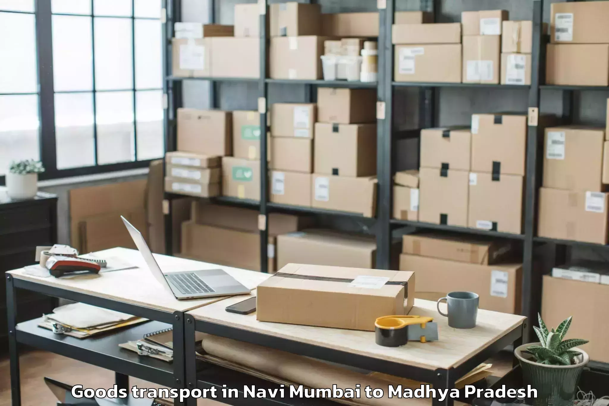 Trusted Navi Mumbai to Maharajpur Goods Transport